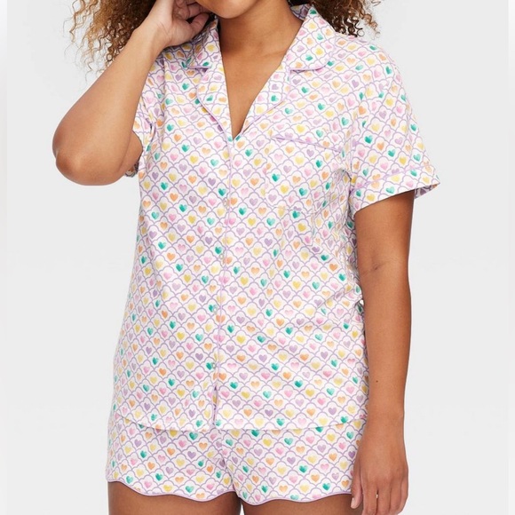 Roller Rabbit Other - Roller Rabbit Target pajamas set geo hearts women’s 2X